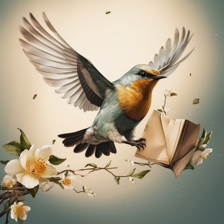 A robin delivering an email